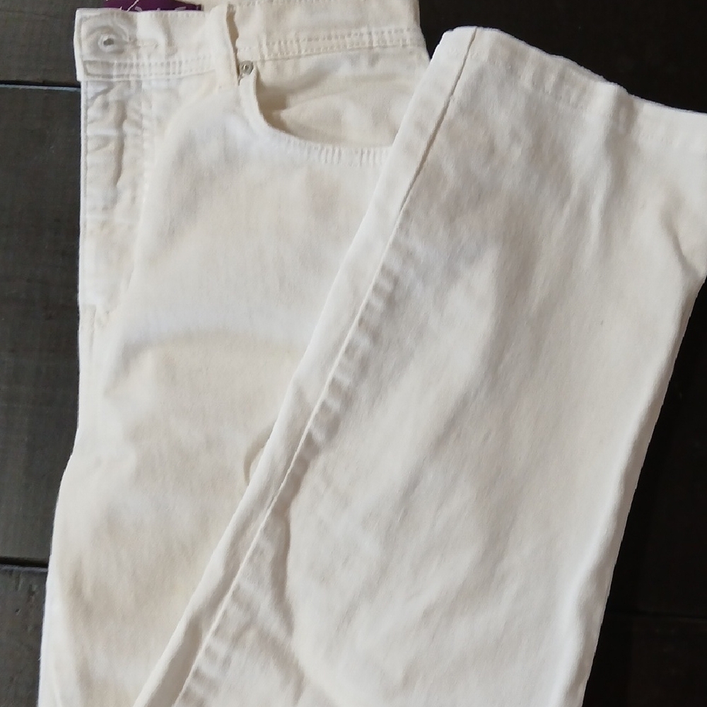 Gloria Vanderbilt White Cropped Ankle Jeans